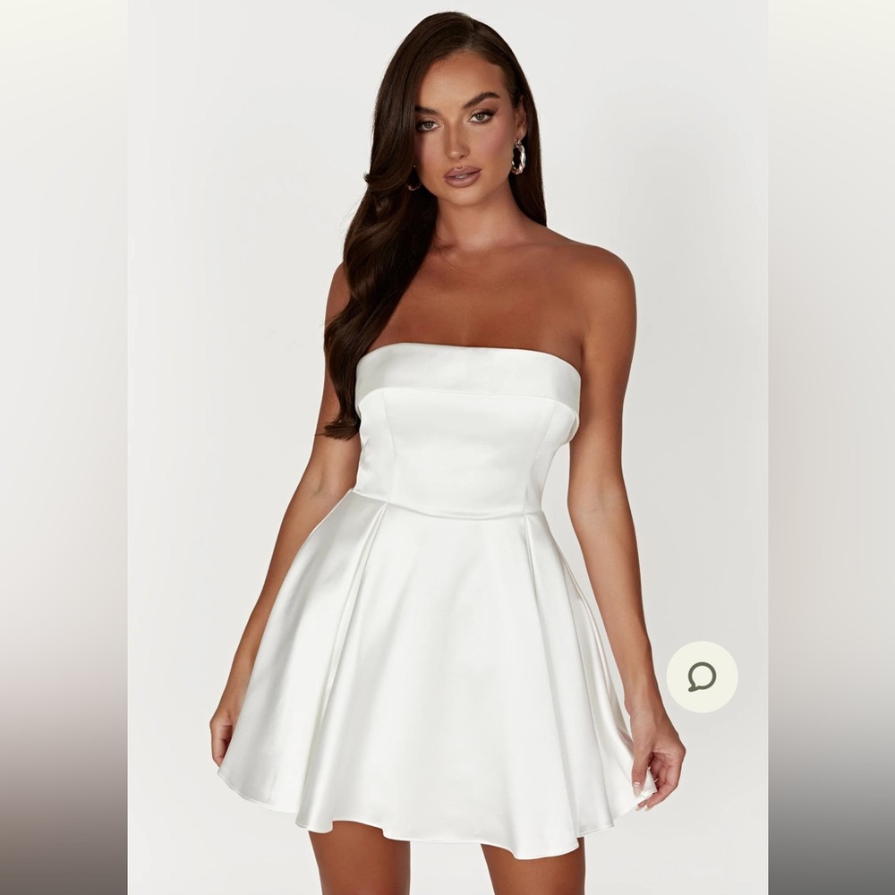 Meshki Eileen Strapless White Dress